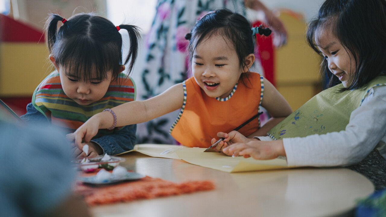 little girls drawing.